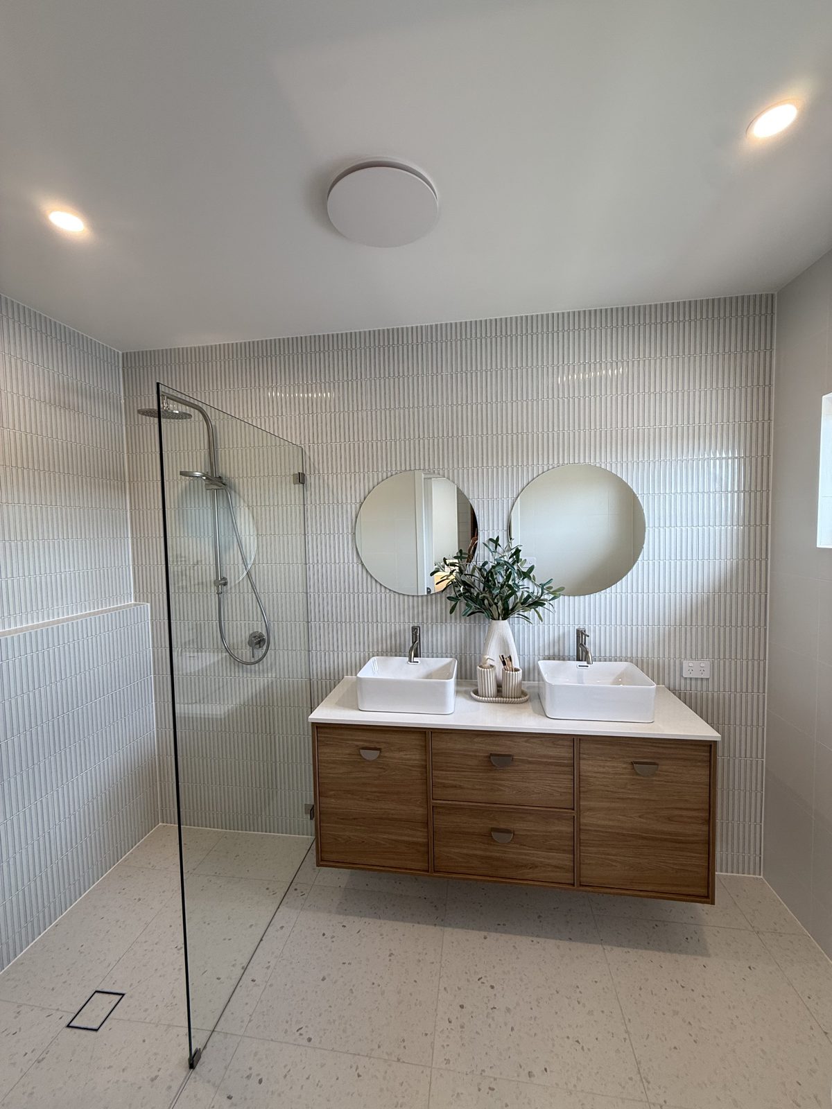 Bathroom vanity lighting installed by Cozlec
