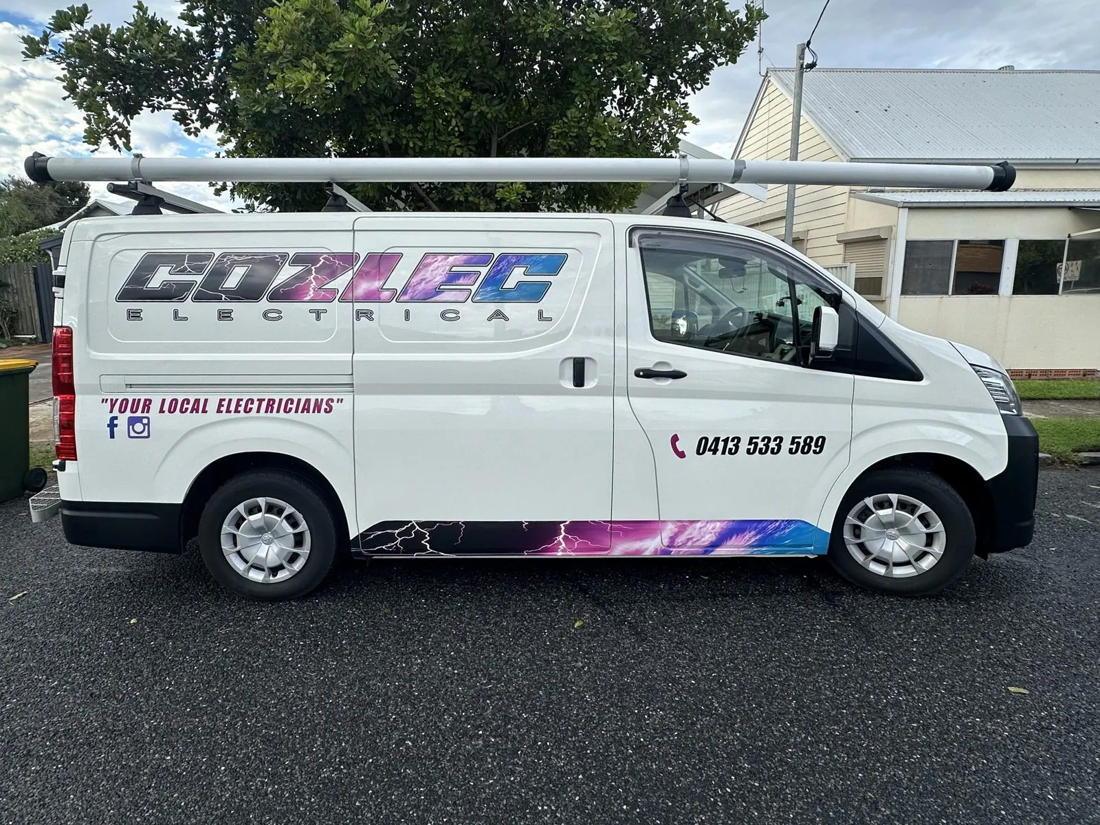 Cozlec van on the road in Newcastle