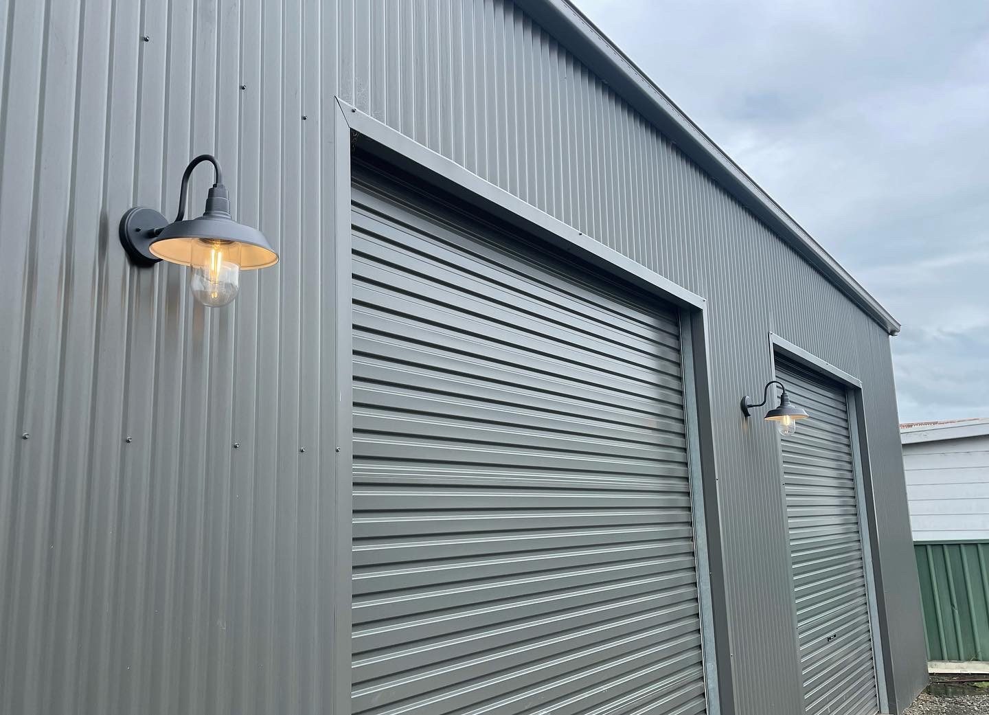 Shed exterior lighting by Cozlec Electrical