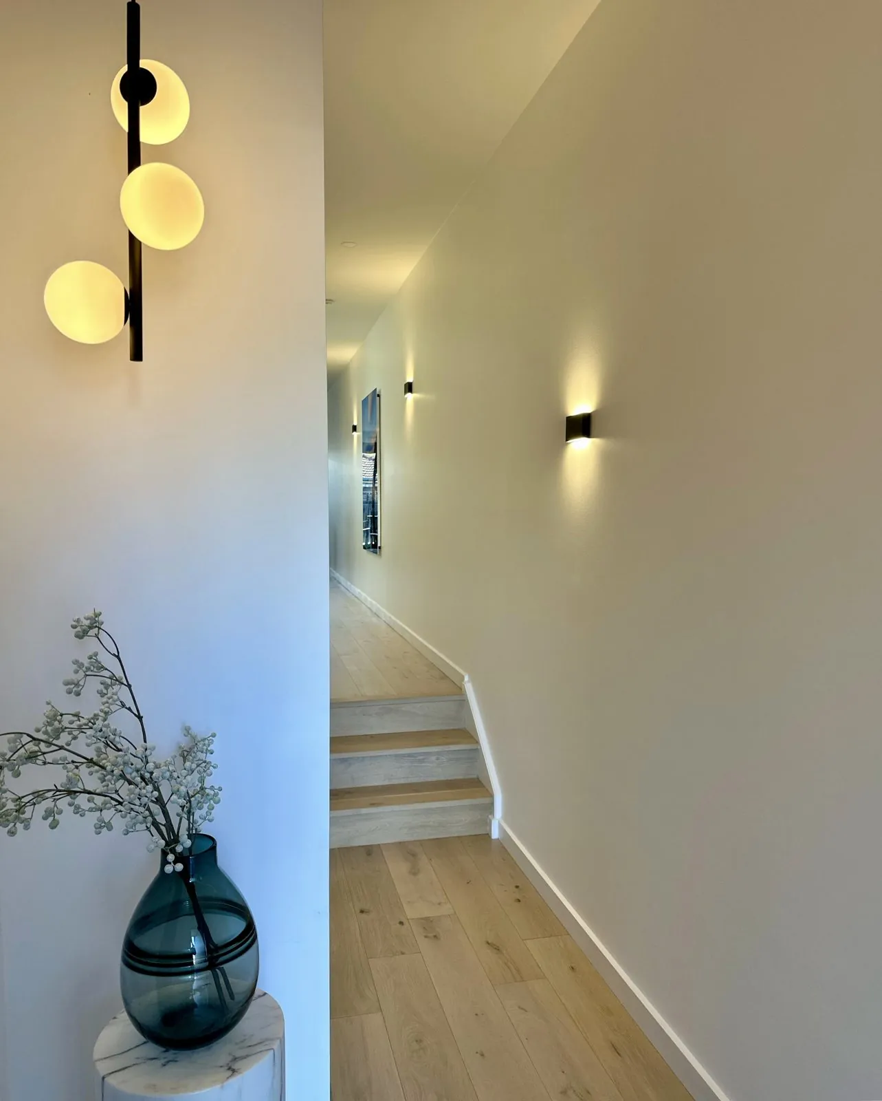 Stairwell wall lights
